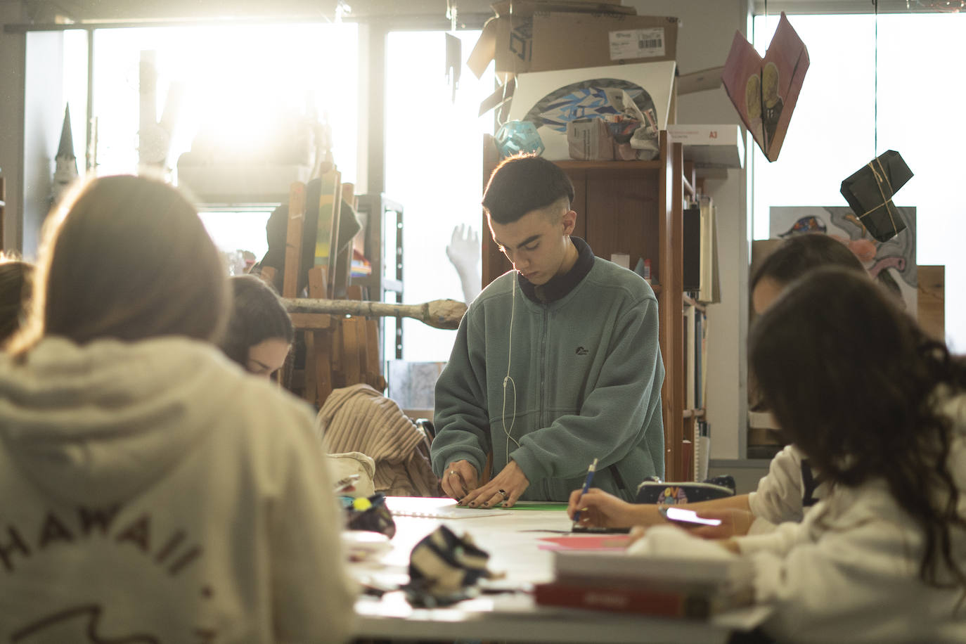 Ikasleak proiektu batean.