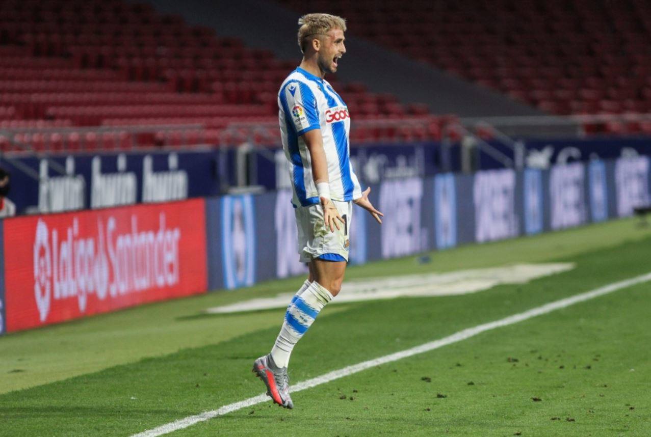 Januzazo europeo. El gol del belga en el Wanda casi al final del partido clasificó a la Real para la Europa League el pasado 19 de julio de 2020.