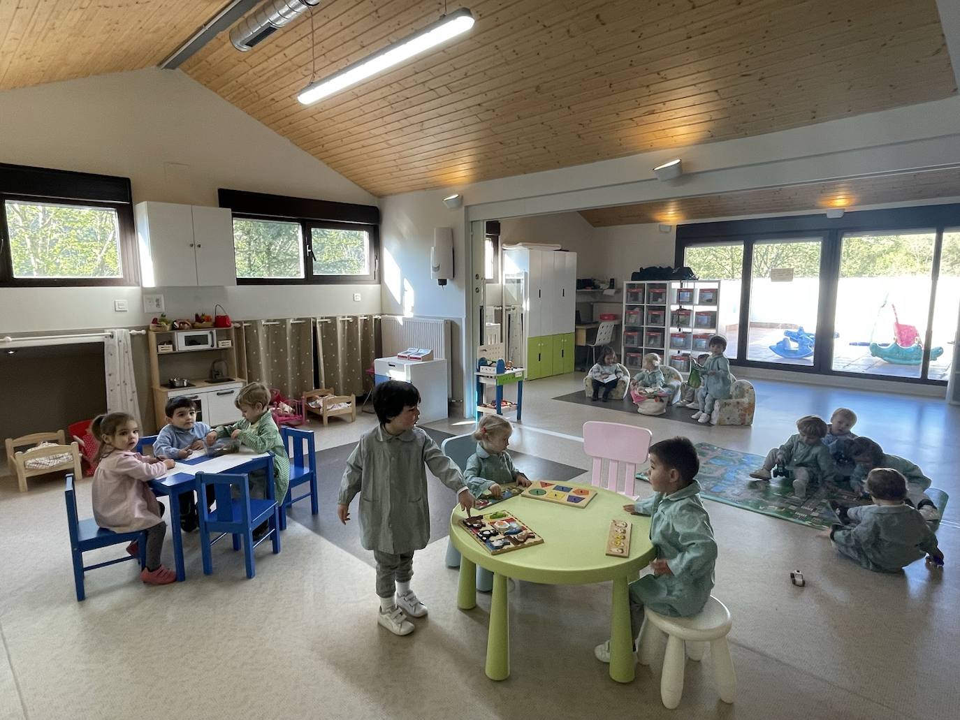 Los niños de la clase de 2 años.