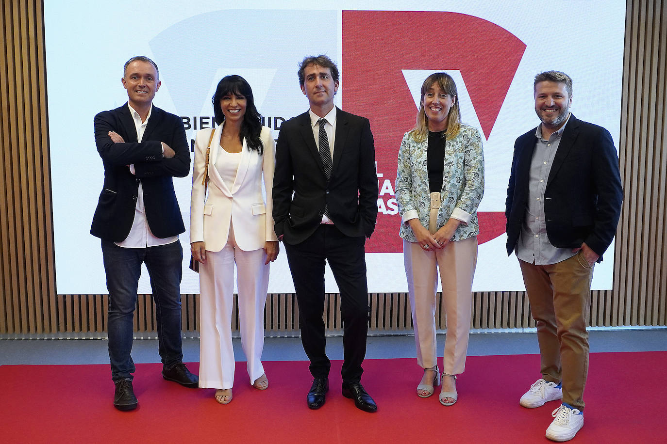 Mikel Ayestaran, África Baeta, David Taberna, Arantxa Aldaz y Aimar Bretos