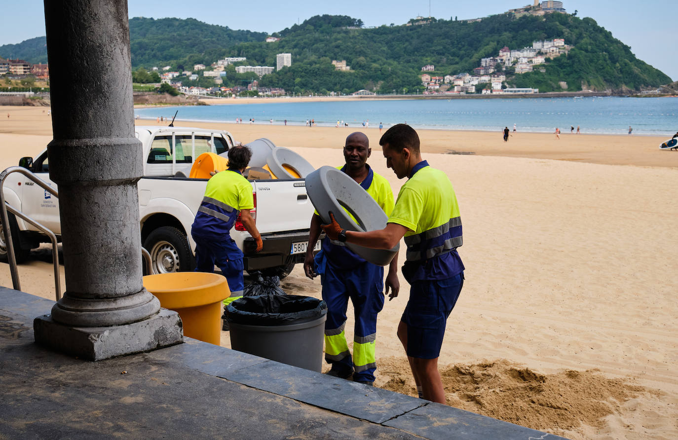 Fotos: La temporada de playas en Donostia arranca el miércoles