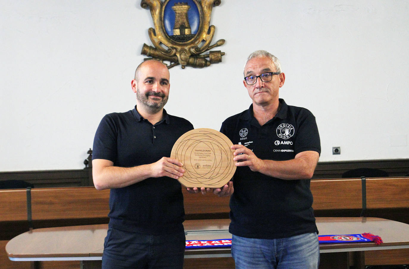 Recibimiento al Ampo Ordizia tras la consecución del subcampeonato liguero. 