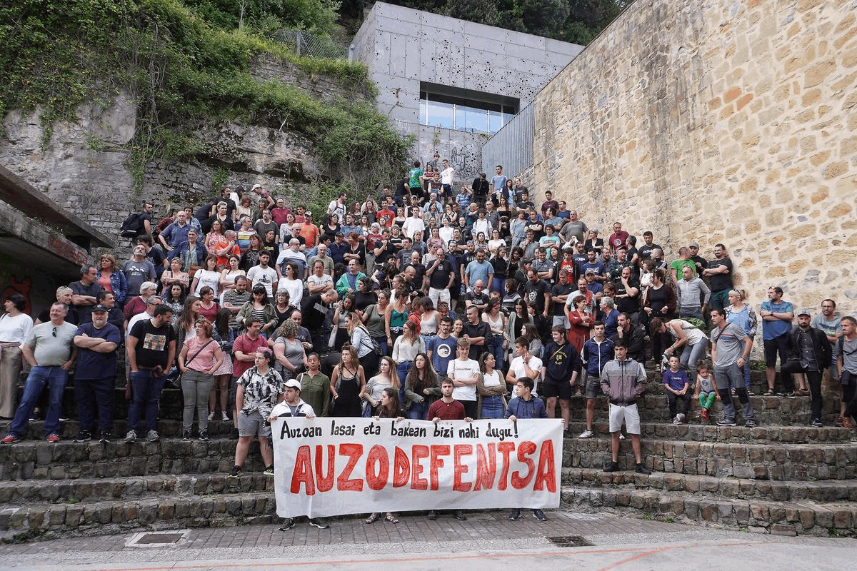 Concentración de este lunes en la Parte Vieja por parte de la Gazte Asamblada.
