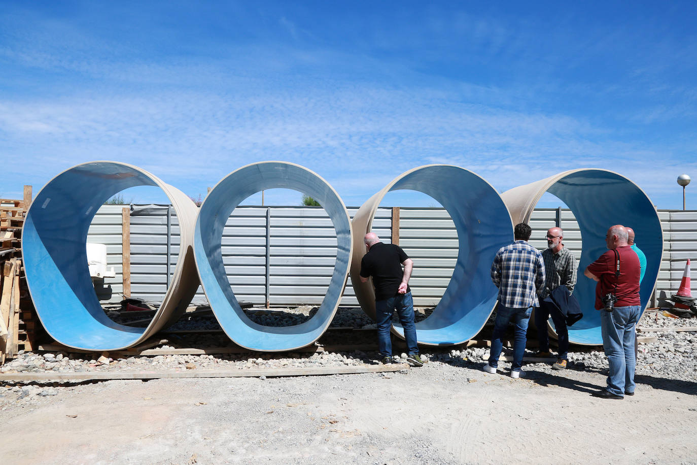 Obras del nuevo colector de aguas residuales que da servicio a Gros, Intxaurrondo, Ulia y Egia. 