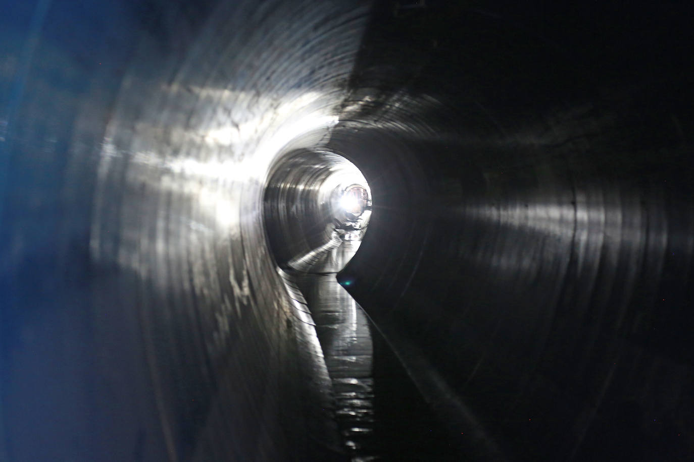 Obras del nuevo colector de aguas residuales que da servicio a Gros, Intxaurrondo, Ulia y Egia. 