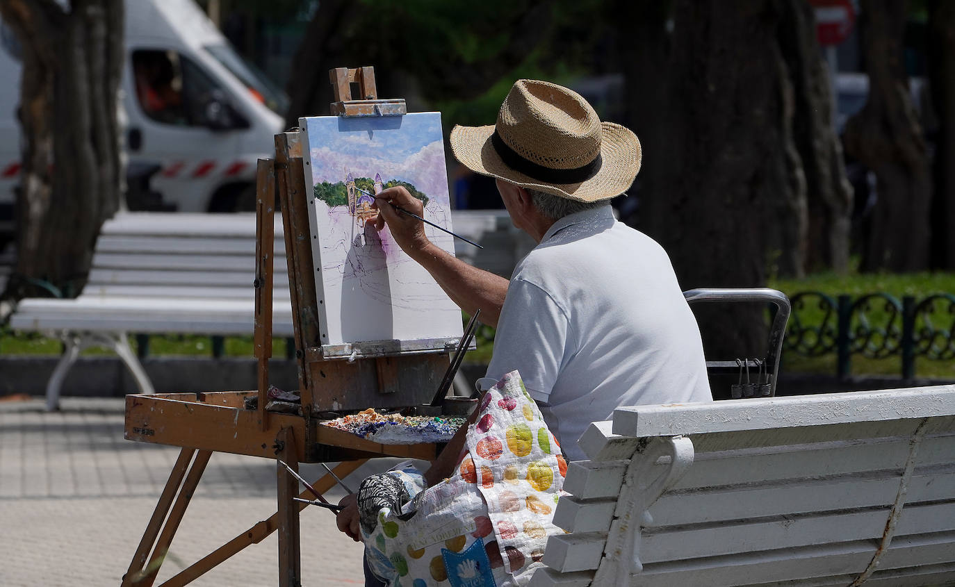 Fotos: Calor desde primera hora de la mañan