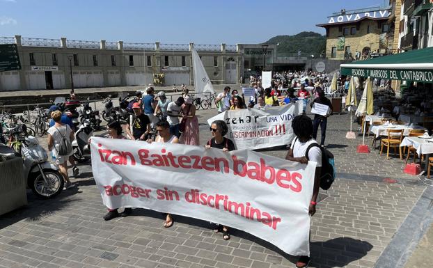 Manifestación por las calles de San Sebastián. 