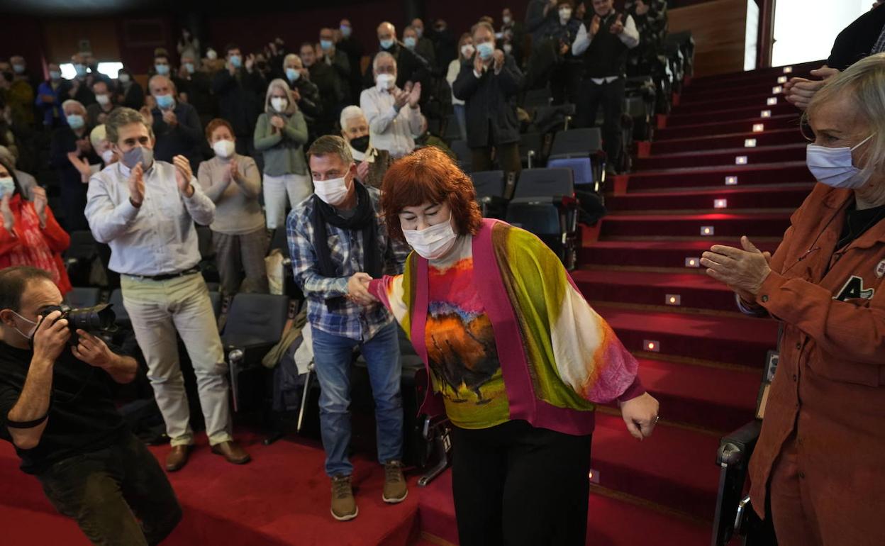 Eba Blanco, durante el congreso del pasado febrero, en el que fue elegida secretaria general de EA. 