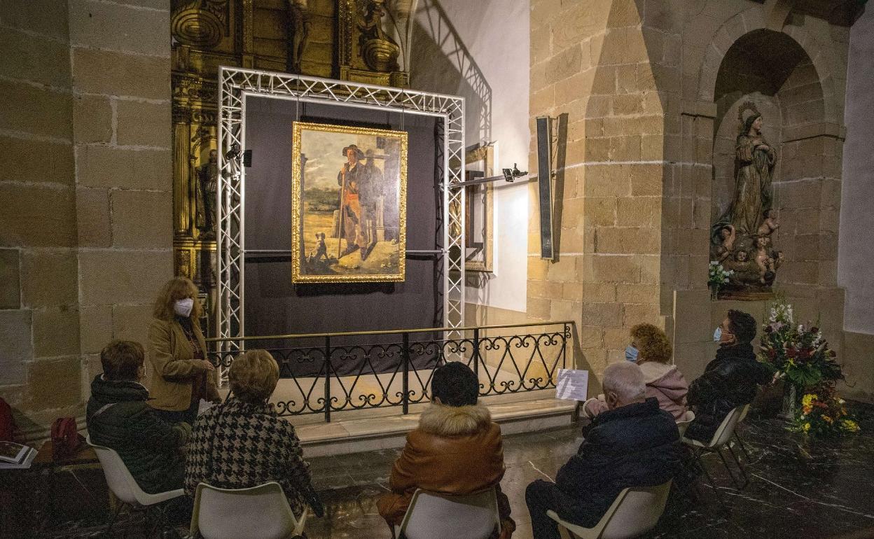 La obra recuperada se expuso en Eibar en 2020. 