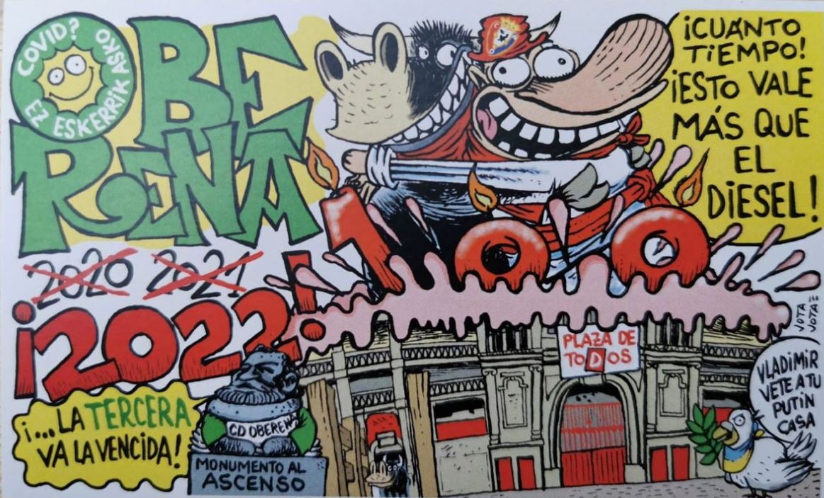 Fotos: Las ácidas y divertidas pancartas de las peñas de San Fermín 2022