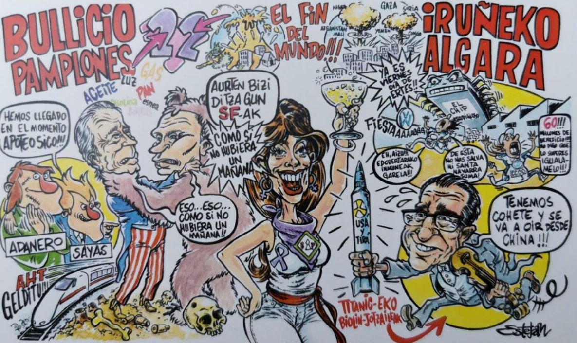 Fotos: Las ácidas y divertidas pancartas de las peñas de San Fermín 2022