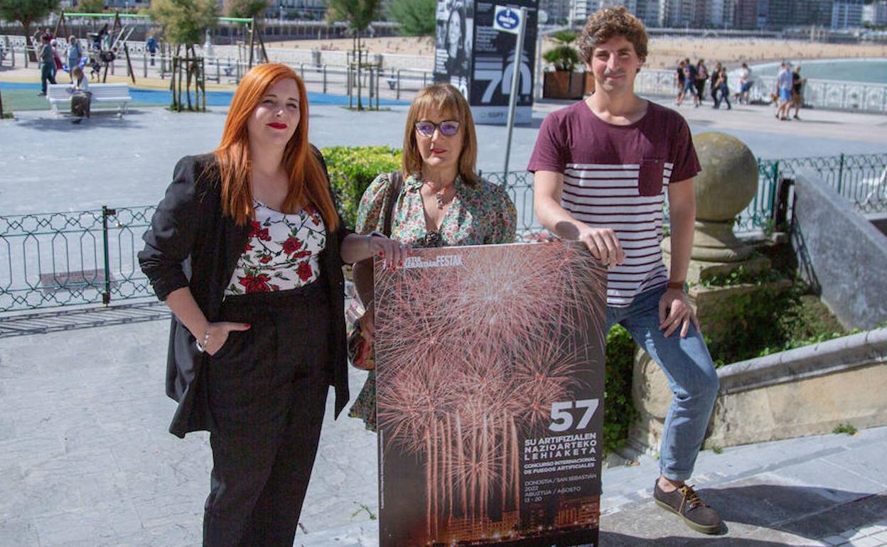 Aitziber Mas, Arantxa Cortajarena y Jon Insausti.