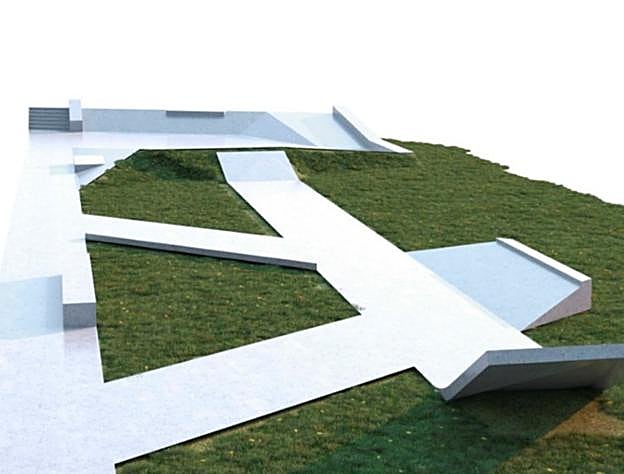 Infografía del proyecto del nuevo skatepark. 
