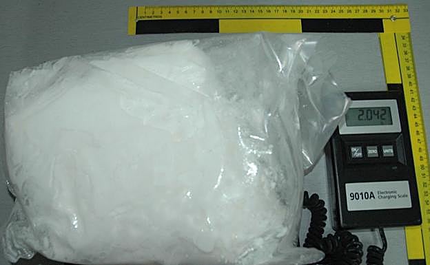 El speed incautado a los arrestados.