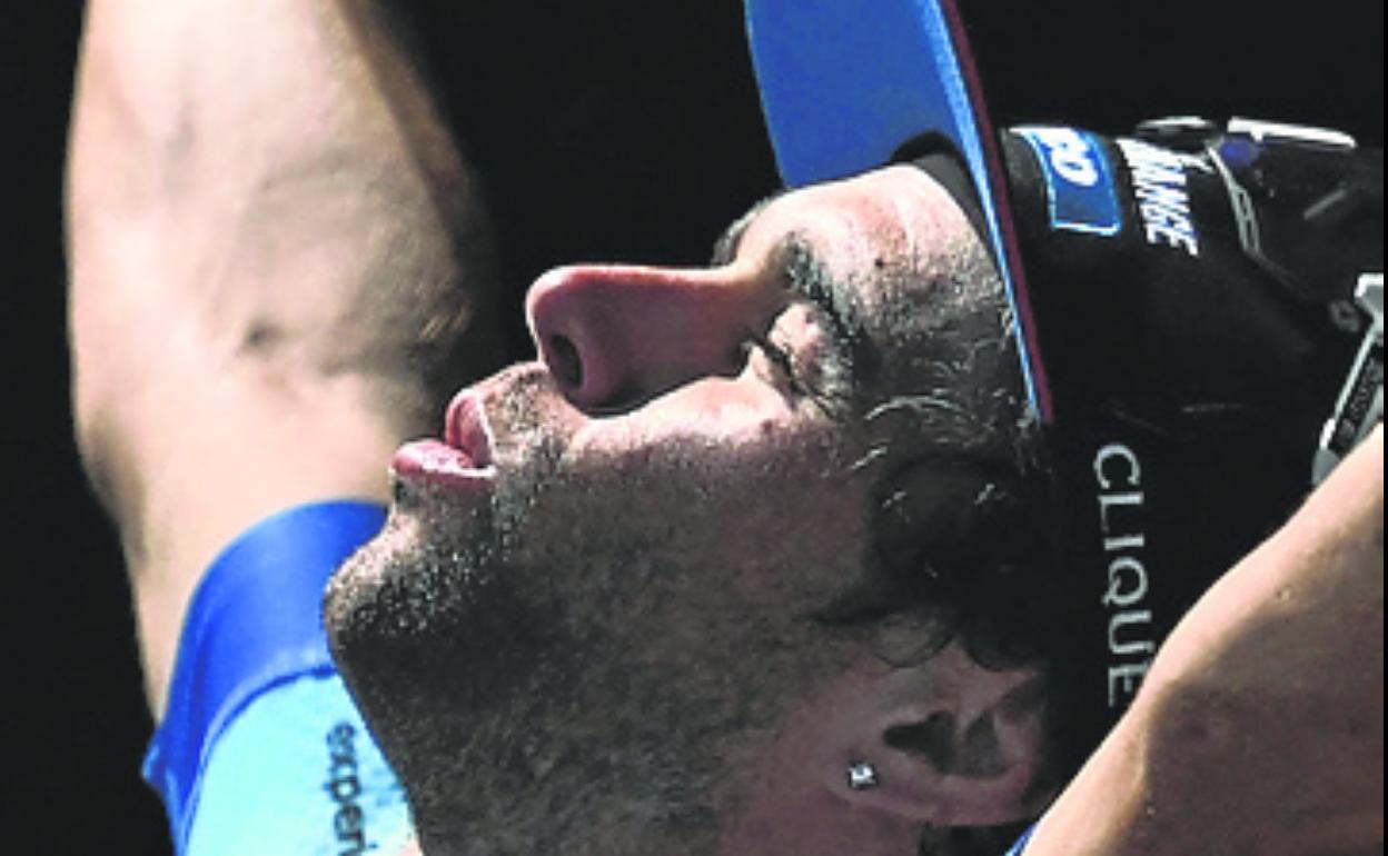 Matthews, en el podio.