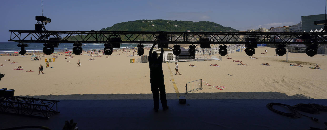 Fotos: Todo listo para la 57 edición del Jazzaldia