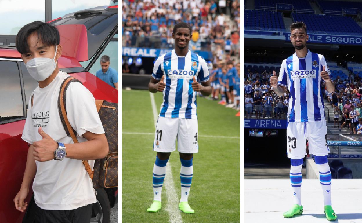 Real Sociedad: Sesión de fotos y autógrafos con los tres fichajes, hoy en la tienda de la Real del Centro de Donostia