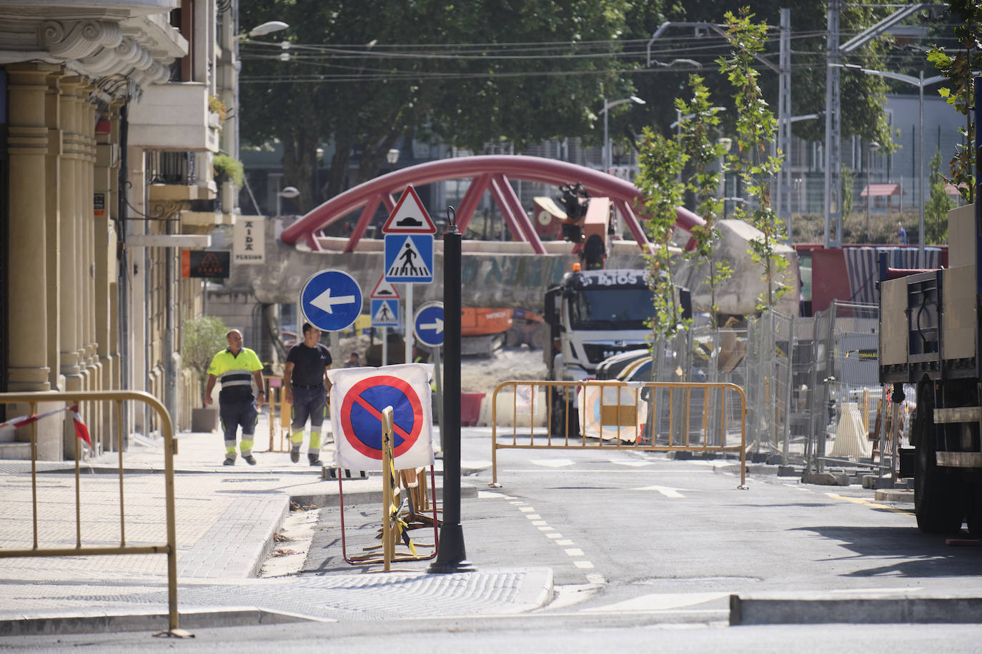 Fotos: Las obras de Iztueta entran en su última fase para terminar la primera quincena de agosto