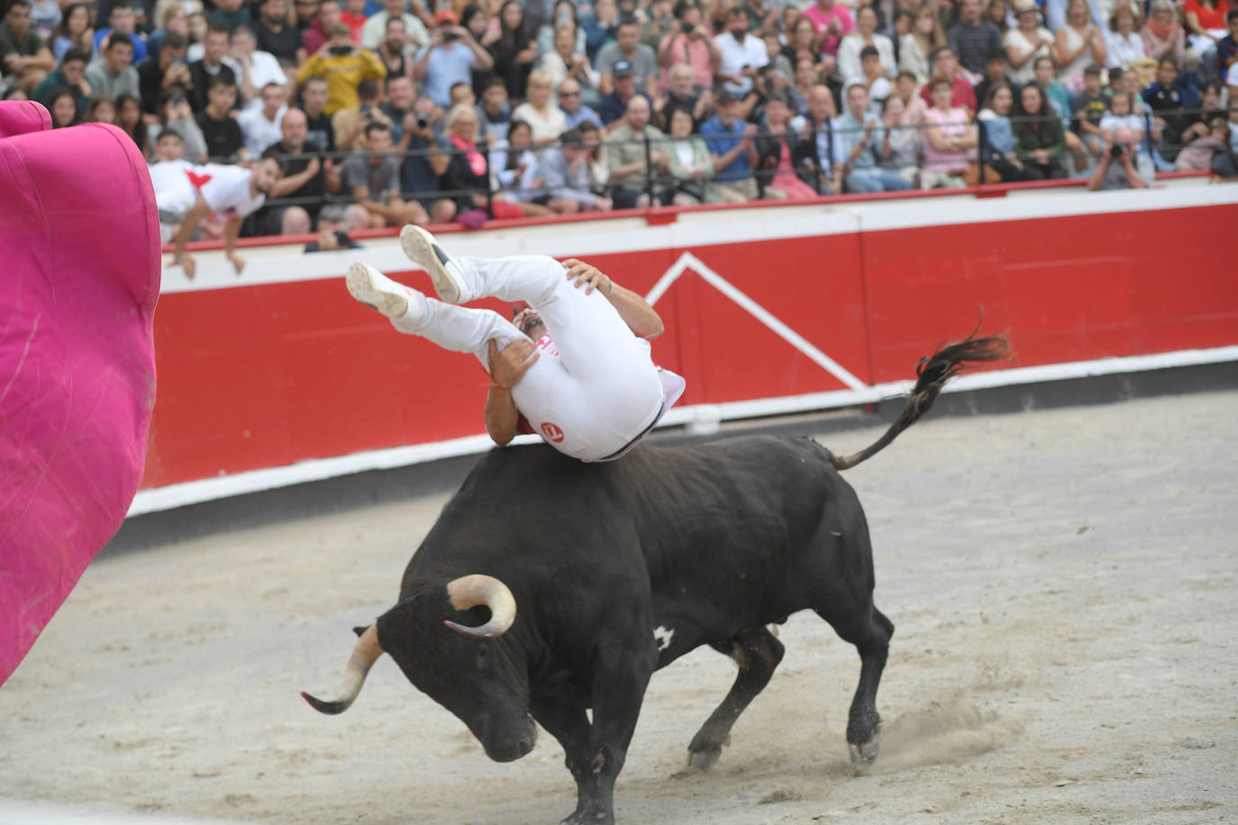 Fotos: Los recortadores y sus piruetas conquistan la Plaza de Toros de Azpeitia