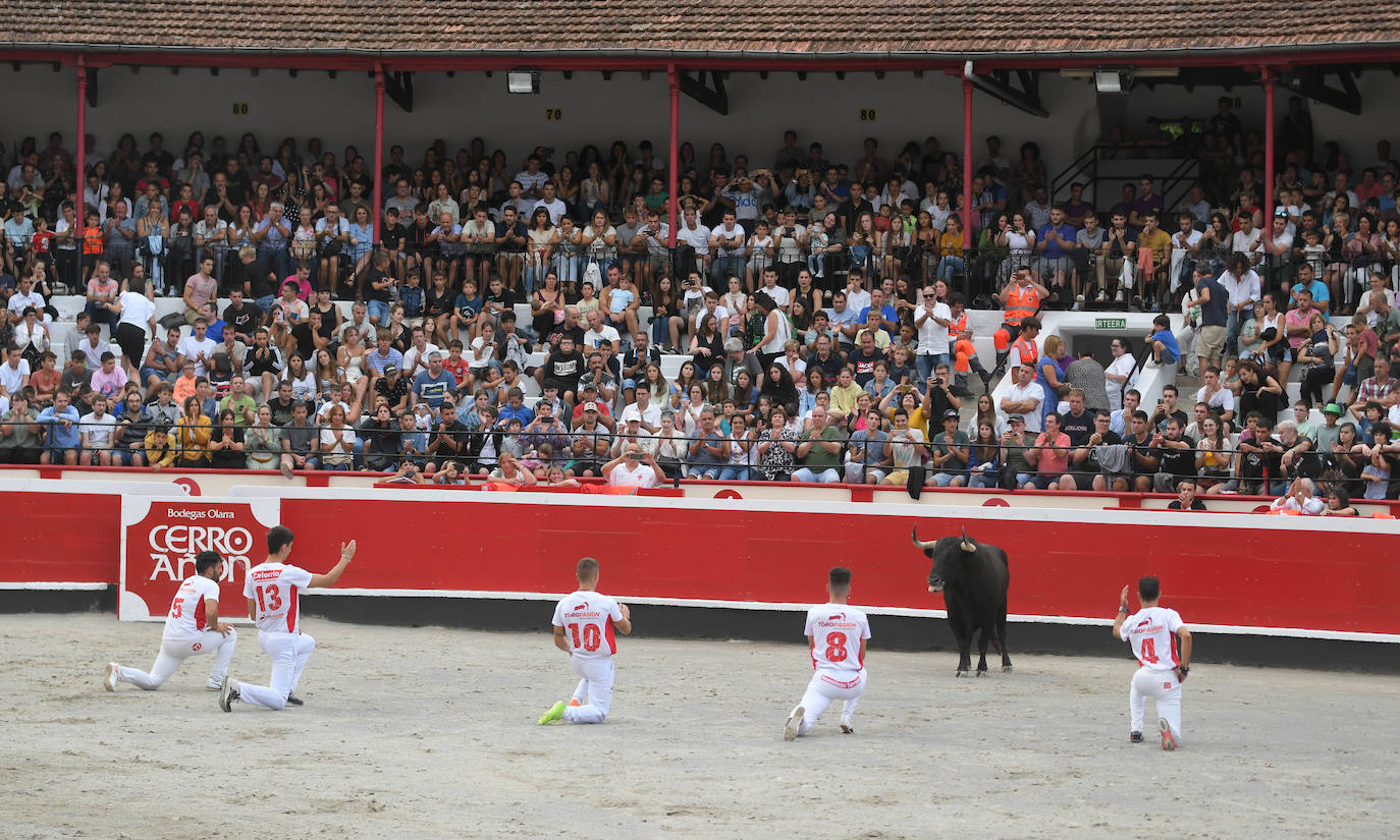 Fotos: Los recortadores y sus piruetas conquistan la Plaza de Toros de Azpeitia