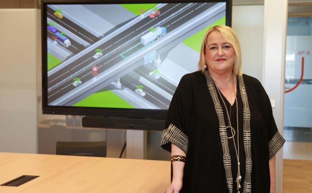 La diputada de Infraestructuras Viarias, Aintzane Oiarbide.