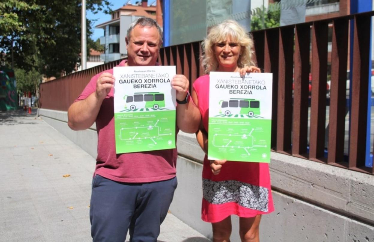 Agustin Lekuona eta Iosune Cousillas zinegotziak, aurkezpenean. 