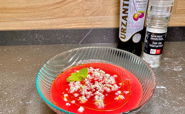 Receta de Gazpacho de cereza