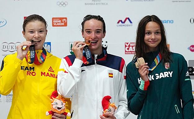 Imagen principal - Nahia Garrido brilla en el Festival Olímpico de la Juventud Europea