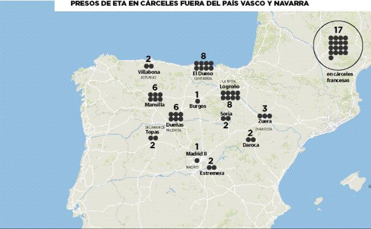 El Gobierno ya sitúa al 70% de los presos de ETA en cárceles de Euskadi y Navarra
