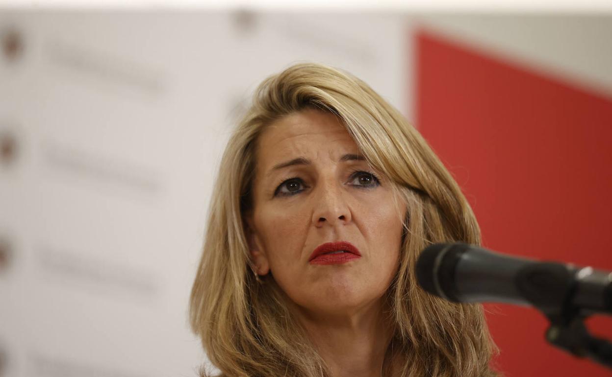 Yolanda Díaz lamenta el fallecimiento de un trabajador de Errenteria