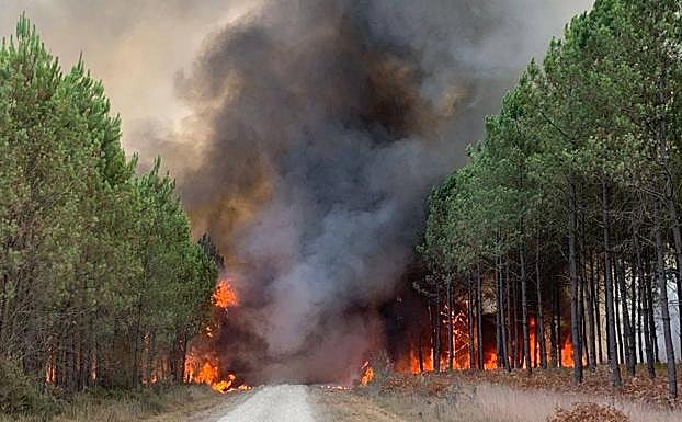 El humo se deja notar en la calidad del aire del Bidasoa
