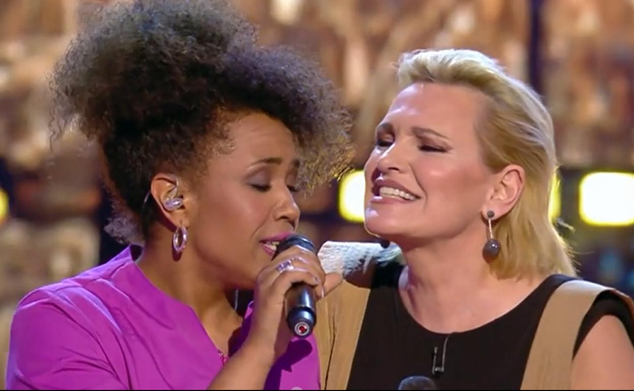 Olana Liss y Ainhoa Arteta en la última edición de 'Veo como cantas'