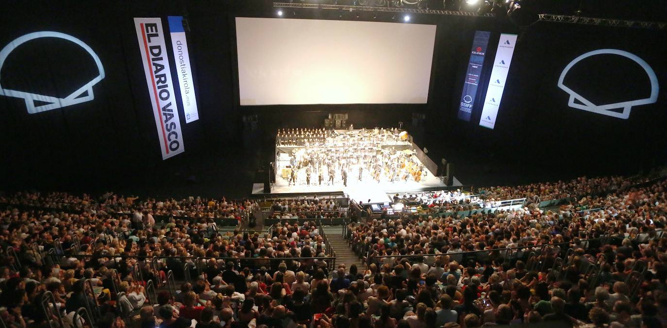 El Velódromo de Anoeta en pleno Zinemaldia 2019.