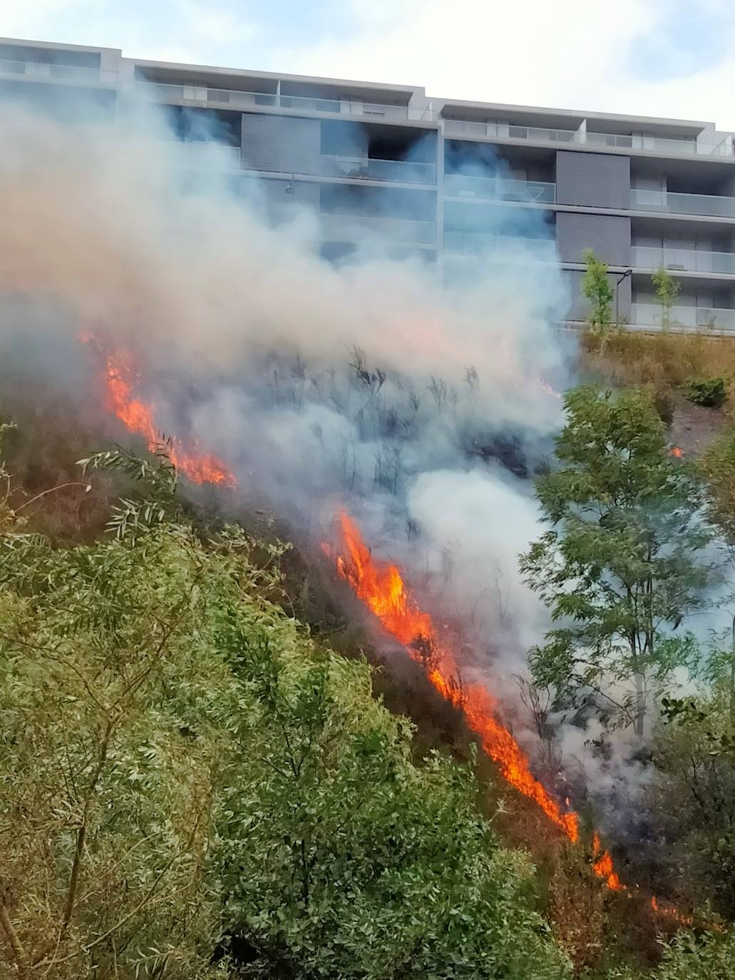 Fotos: Imágenes del incendio en el barrio de Txarapea
