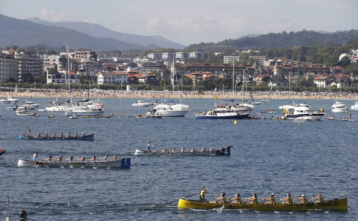 La Bandera de La Concha el pasado domingo