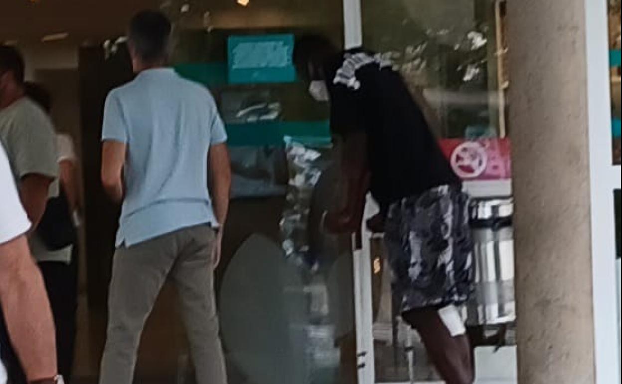 Sadiq Umar, esta mañana en la Policlínica.