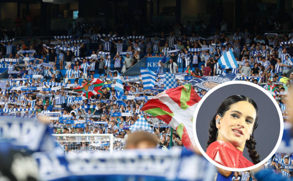 La grada del Reale Arena en la previa del encuentro ante el Atlético de Madrid.