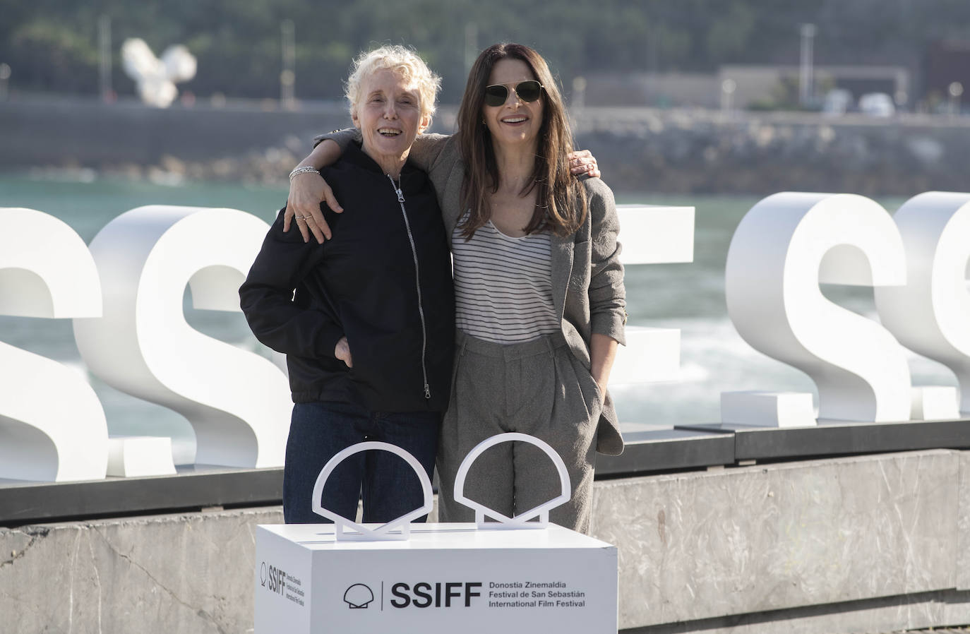 Imagen. La actriz francesa se mostrá feliz de estar en San Sebastián. 