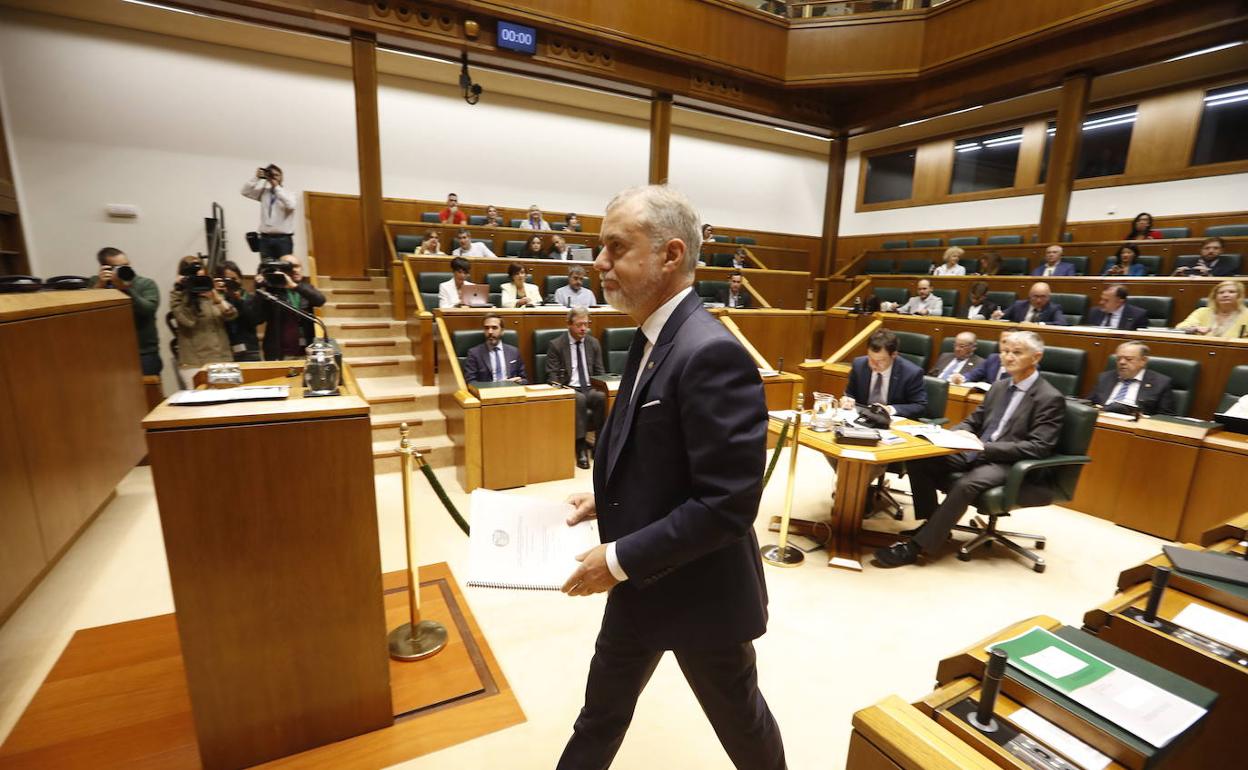 Urkullu en el Pleno de Política General de la semana pasada. 