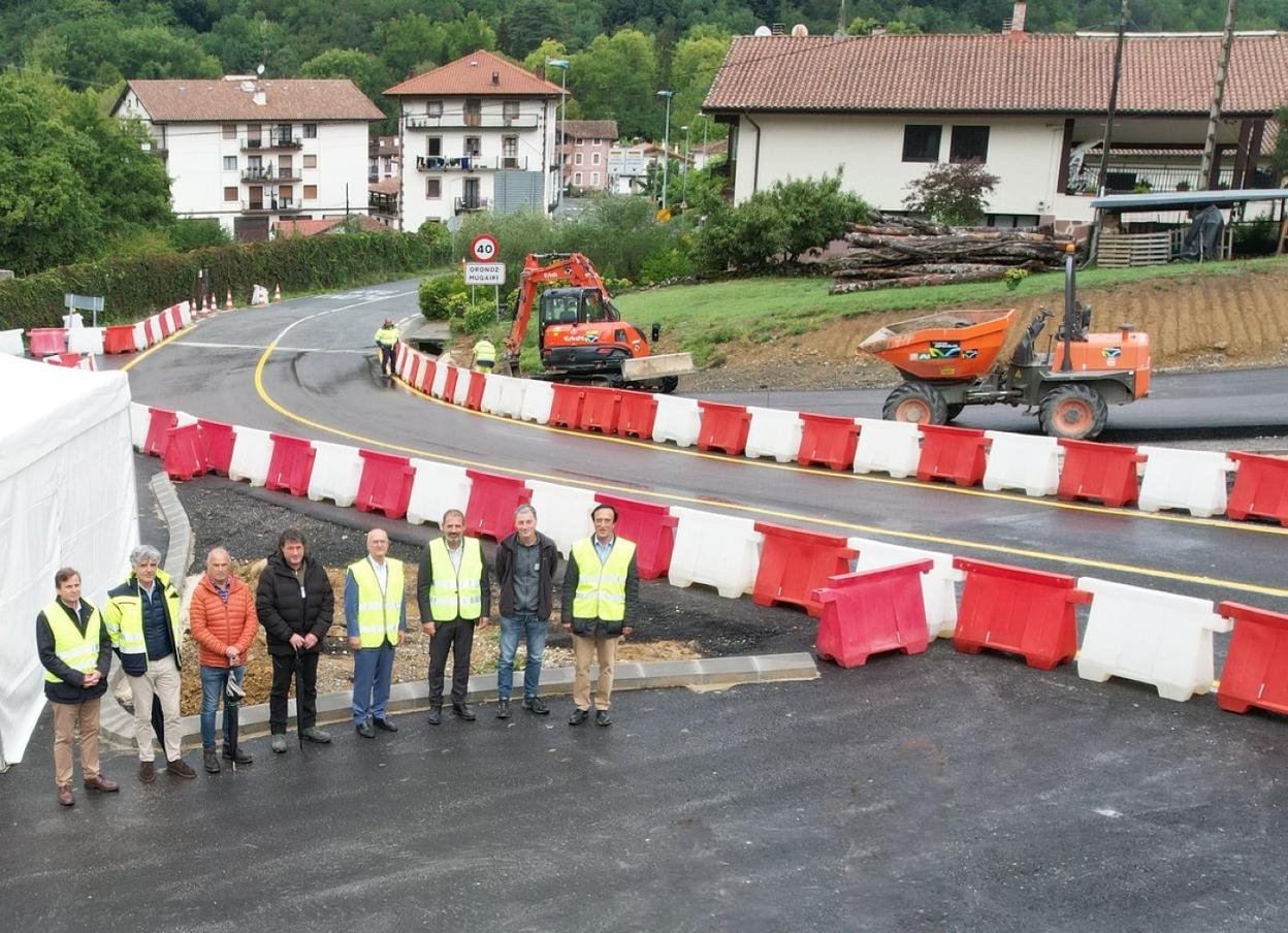 La zona donde se está construyendo la rotonda de Oronoz. 