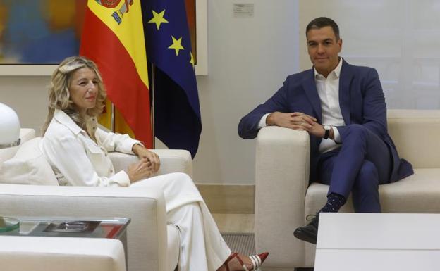 Pedro Sánchez y Yolanda Díaz.