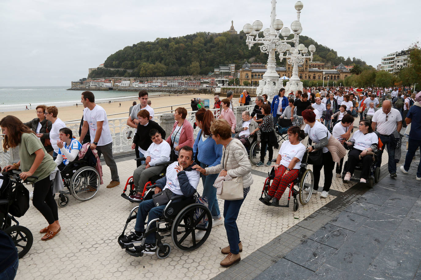 Marcha de usuarios y familiares de Aspace este sábado en La Concha.
