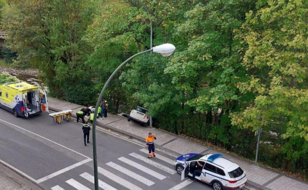 Escena del accidente.