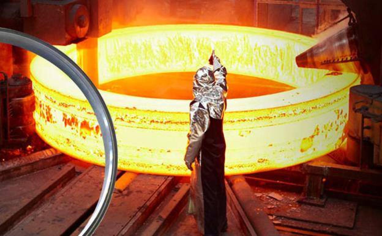 La empresa fabrica anillos laminados sin costura. 