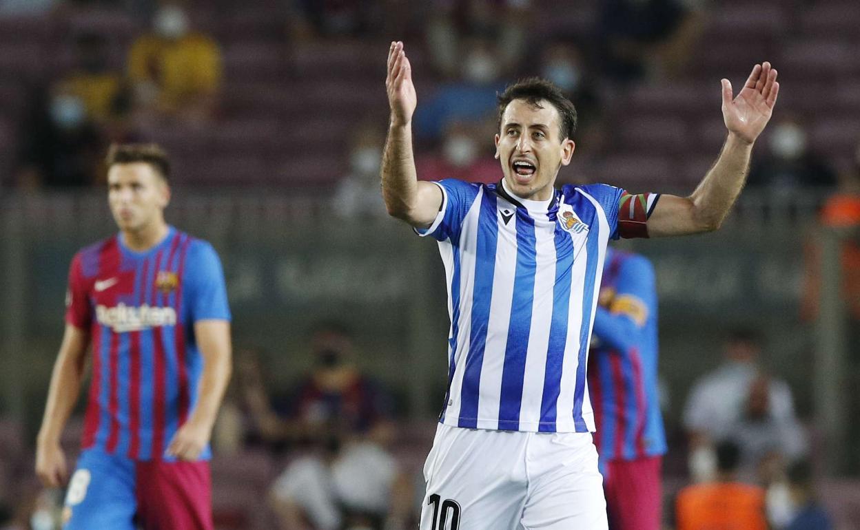 Mikel Oyarzabal, en un partido de Liga de la 21/22.