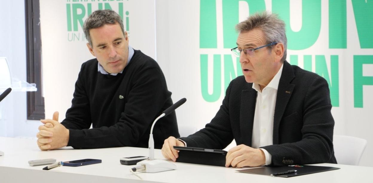 Josu Iguiñiz y Xabier Iridoy, ayer en rueda de prensa. 