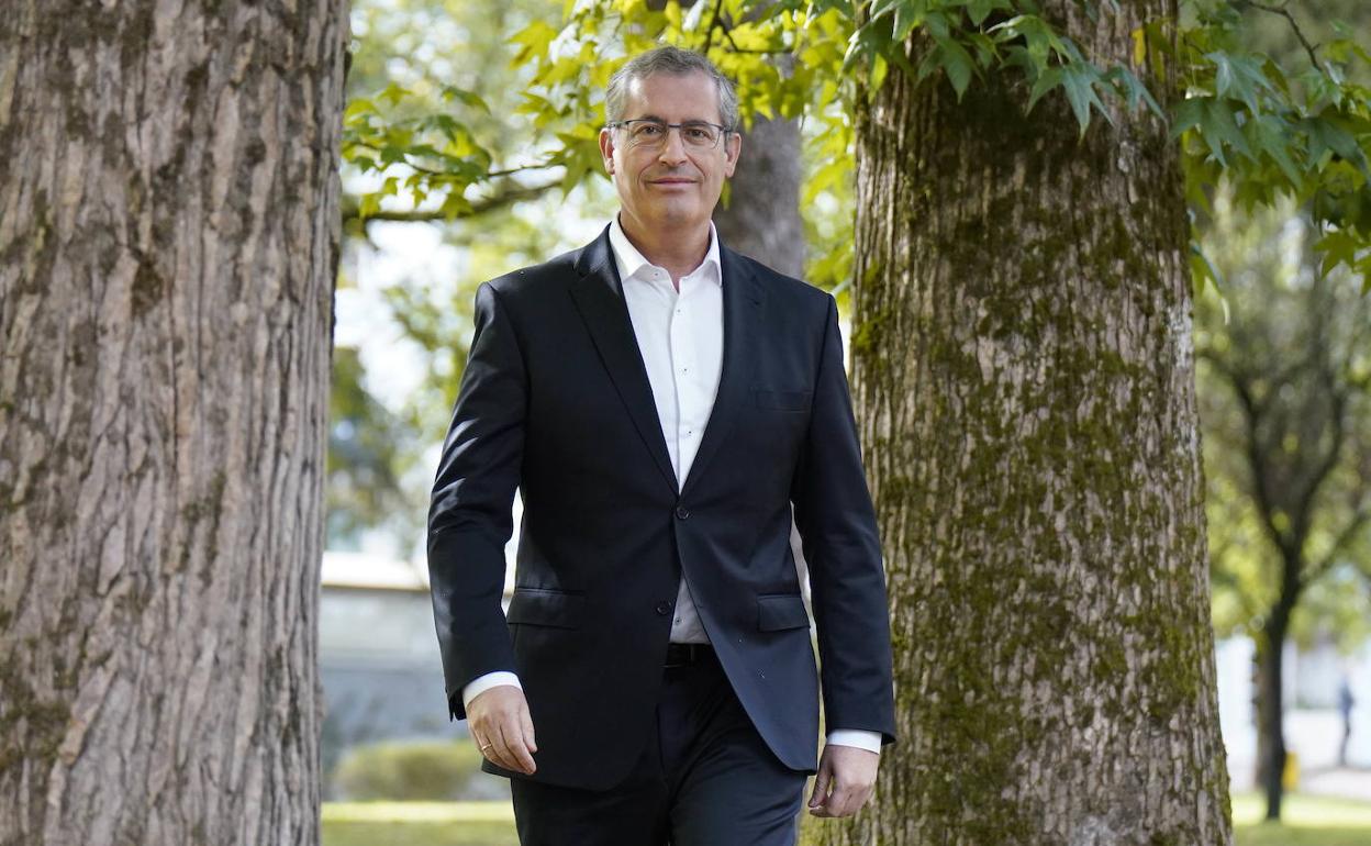 Markel Olano, diputado general de Gipuzkoa, en Azpeitia. 