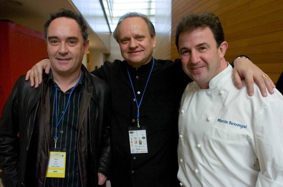 Trío. Adrià, la leyenda Robuchon y Berasategui. 