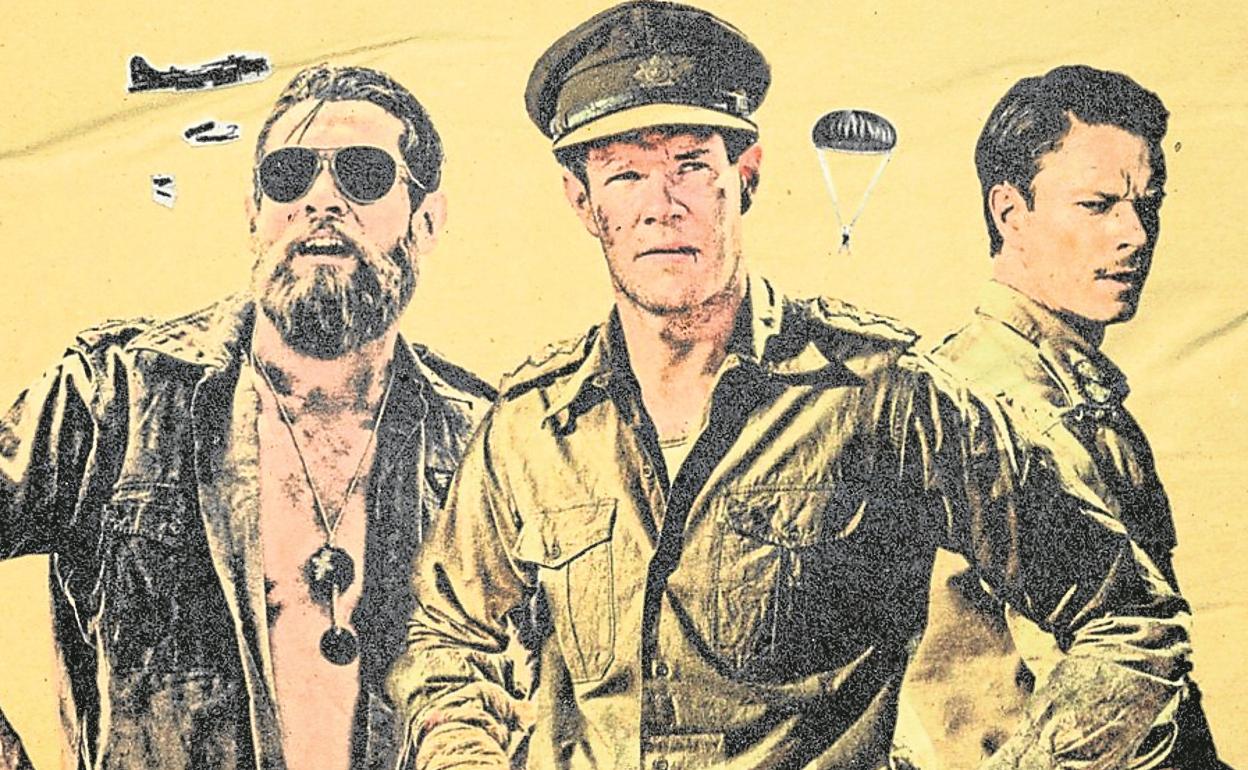 Los tres protagonistas de 'Los Hombres del S.A.S.', una entretenida miniserie de ficción bélica.