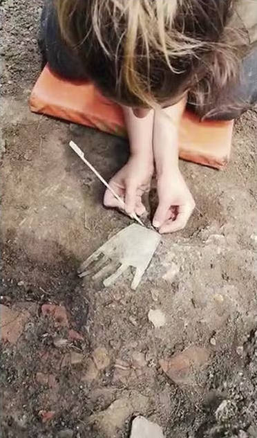 Fotos: Así fue la extracción de la &#039;mano de Irulegi&#039;